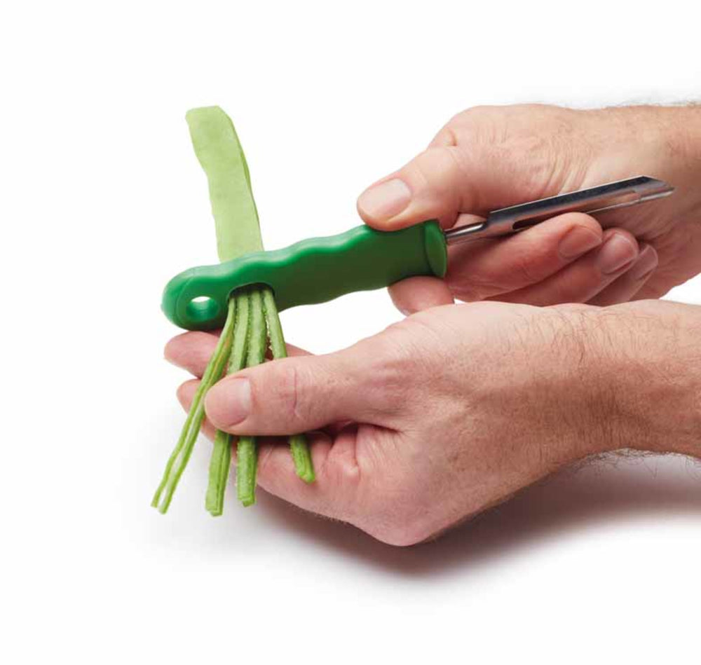 Farberware Fresh 2-in-1 Swivelling Potato Peeler / Runner Bean Slicer, Stainless Steel / Plastic, 18 cm (7