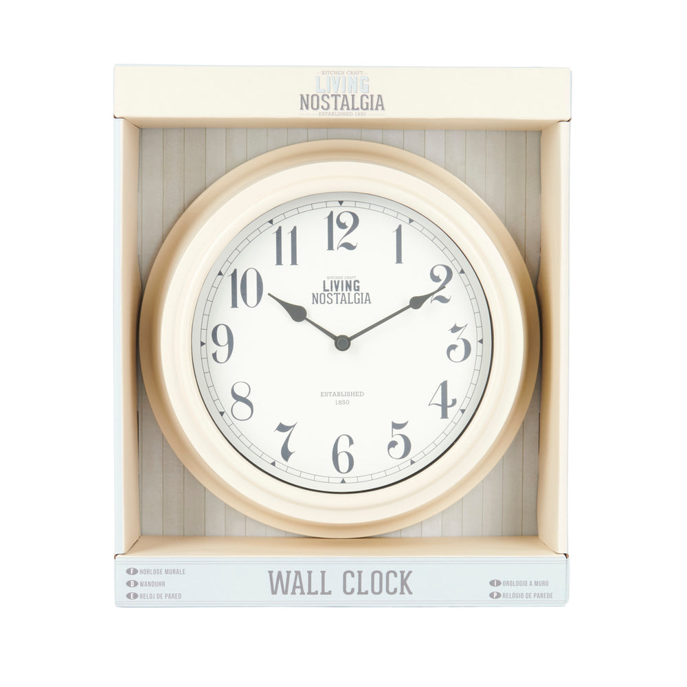 Living Nostalgia Antique Cream Wall Clock