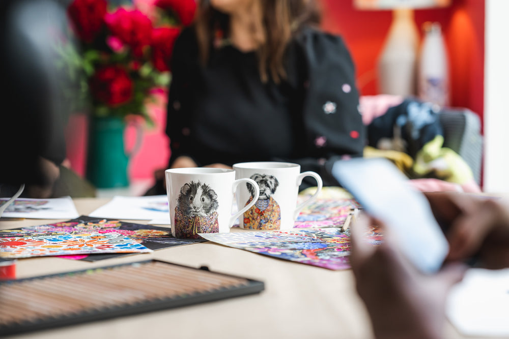 Mikasa Tipperleyhill Guinea Pig Print Fine China Mug, 380ml