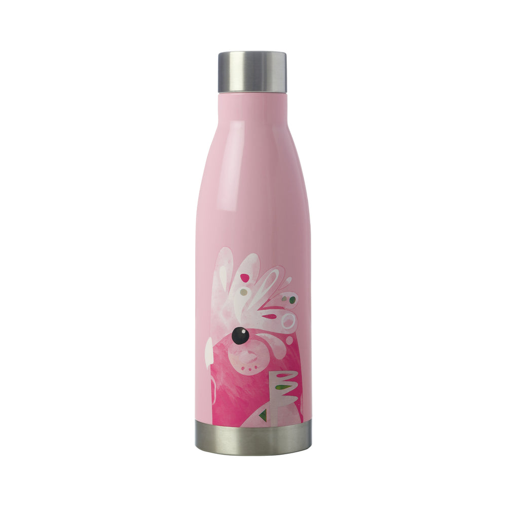 2pc Galah Hydration Travel Set with 500ml Double Walled Insulated Bottle and Cotton Tote Bag