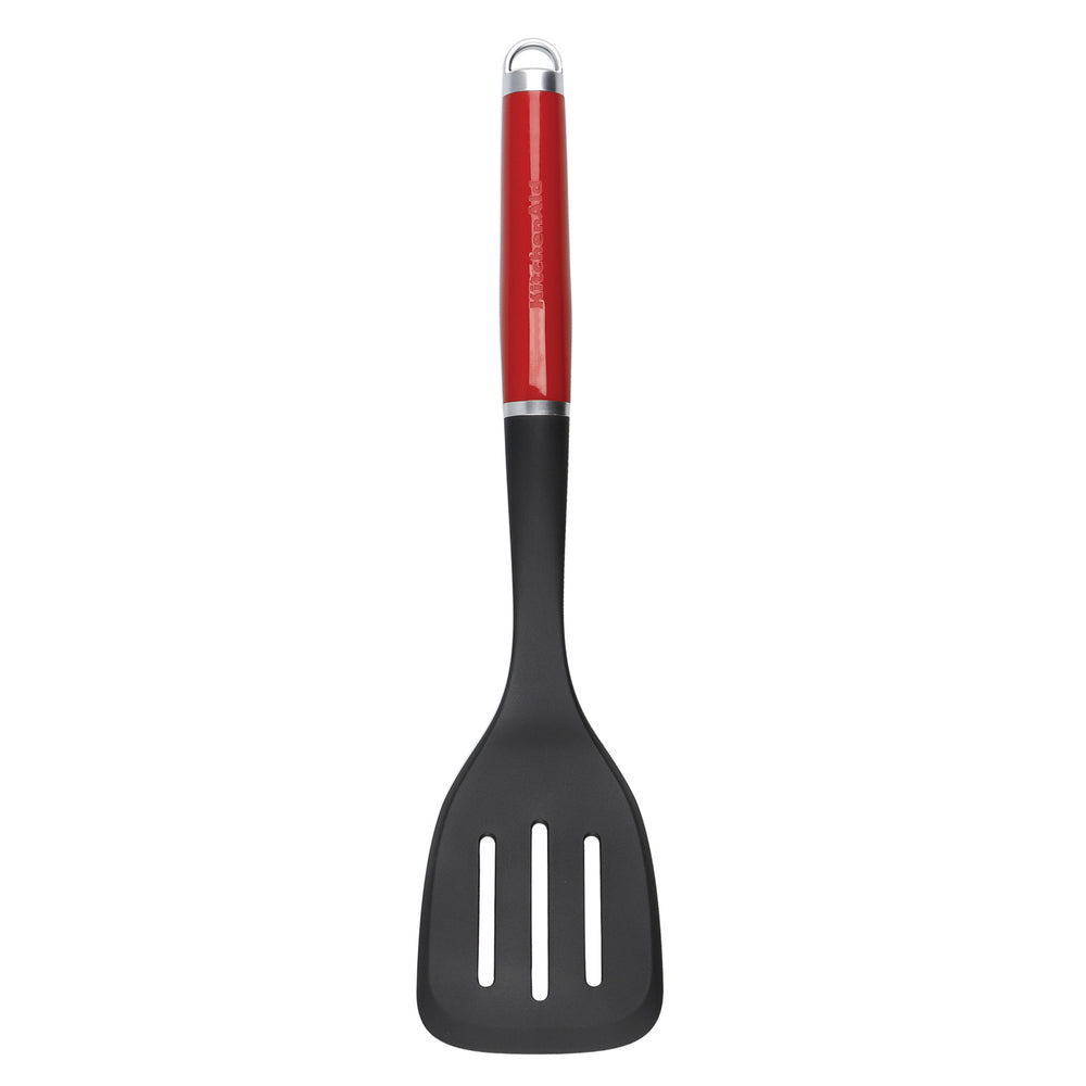 6pc Empire Red Silicone Utensil Set with Basting Spoon, Ladle, Slotted Turner, Wire Masher, Slotted Spoon & Tongs