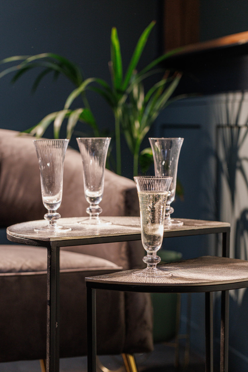 Mikasa Salerno Crystal Champagne Flute Glasses, Set of 4, 170ml