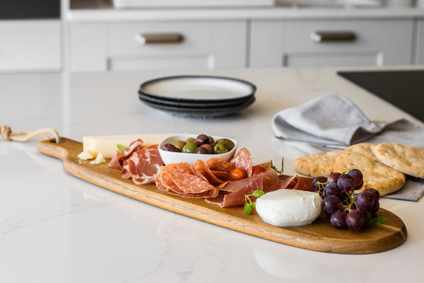 MasterClass Gourmet Prep & Serve Long Acacia Paddle Board – CookServeEnjoy