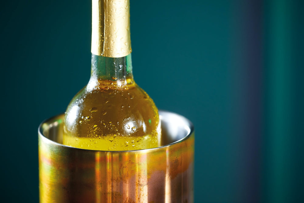 BarCraft Stainless Steel Iridescent Copper-Coloured Wine Cooler