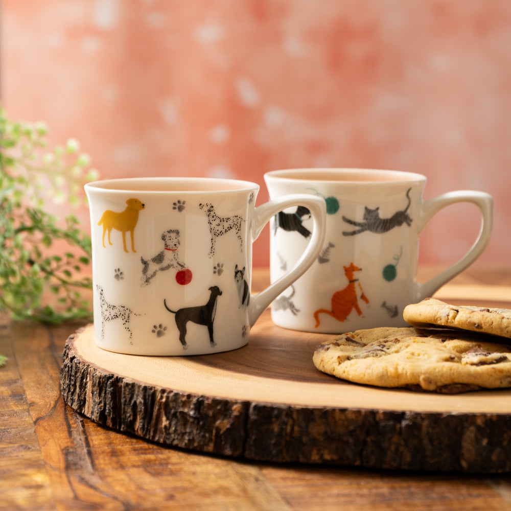 Mikasa Fine China Dog Print Fluted Mug, 250ML