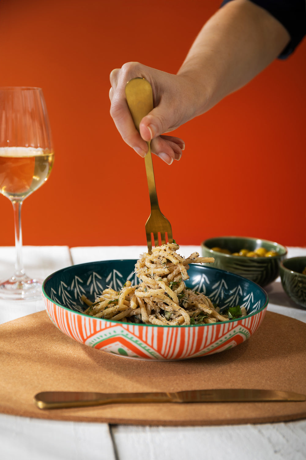 Mikasa Folk Pattern Stoneware Bowl, 21 cm