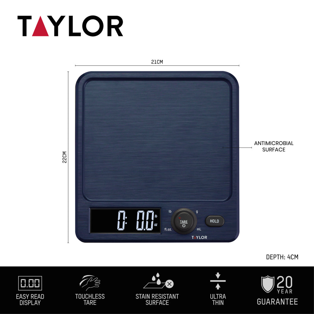 Taylor Pro Antibacterial Digital Dual 5kg Kitchen Scale