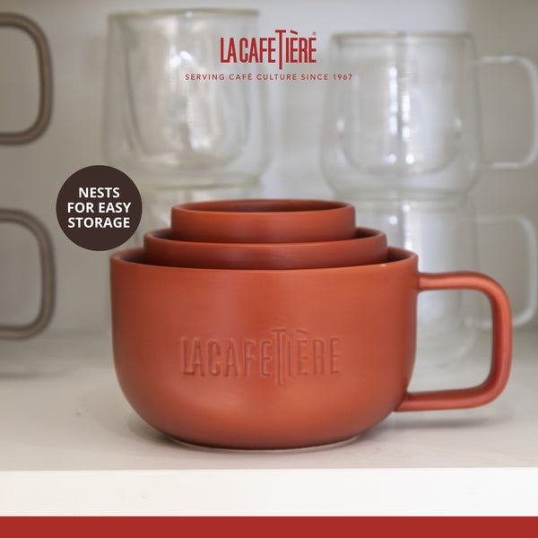 La Cafetière 3pc, Family Mug Set, 380ml, 200ml and 100ml, Red image 11