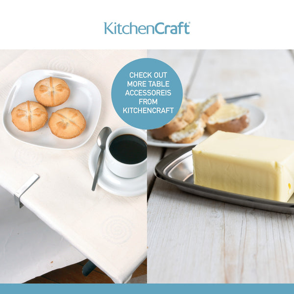 KitchenCraft Set of 4 Leaf Shaped Stainless Steel Table Cloth Clips image 12