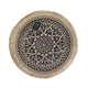 Creative Tops Set of 4 Jute Placemats with Mandala Design, Natural Printed Hessian - Blue