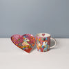 2pc Zig Zag Zeb Porcelain Tea Set with 370ml Mug and Heart Plate - Love Hearts image 2