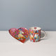 2pc Zig Zag Zeb Porcelain Tea Set with 370ml Mug and Heart Plate - Love Hearts