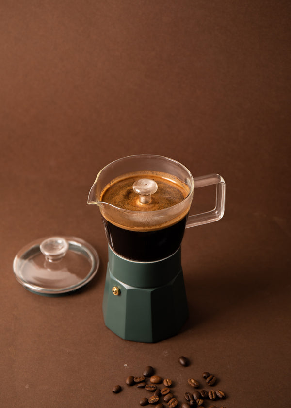 La Cafetière Verona Glass Espresso Maker - 6 Cup, Green image 5