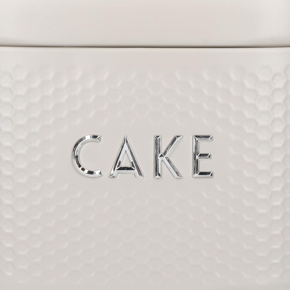 KitchenCraft Lovello Textured Latte Cream Cake Storage Tin