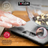 Taylor Pro Compact Digital Kitchen Scales with Touchless Tare in Gift Box, Glass / Plastic - Silver
