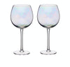 3pc Drinkware Set with 2x Iridescent Gin Glasses and Lazy Fish Stainless Steel Corkscrew image 3
