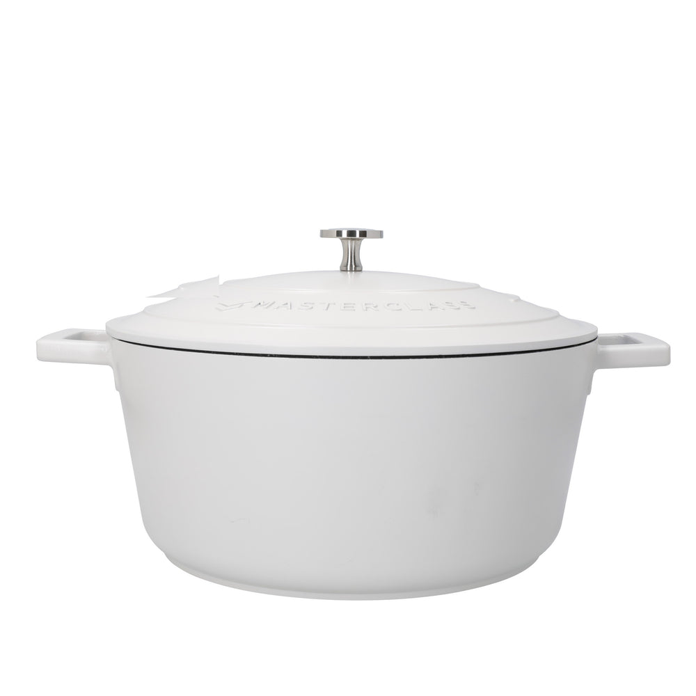 MasterClass Cream Cast Aluminium Casserole Dish, 5L