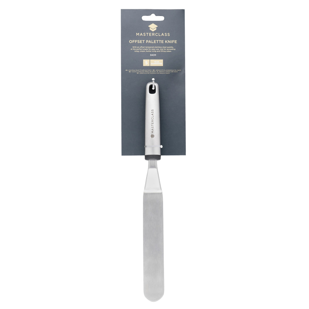 MasterClass Soft Grip Stainless Steel Cranked Palette Knife - 34 cm