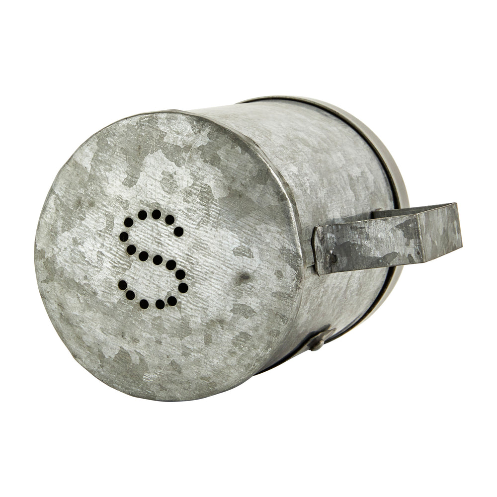 Industrial Kitchen Galvanised Metal Salt Dispenser Pot
