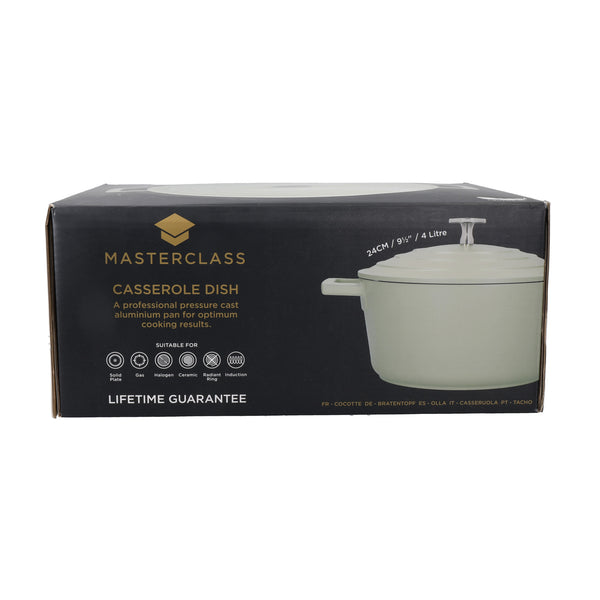 MasterClass Mint Green Cast Aluminium Casserole Dish, 4L image 4