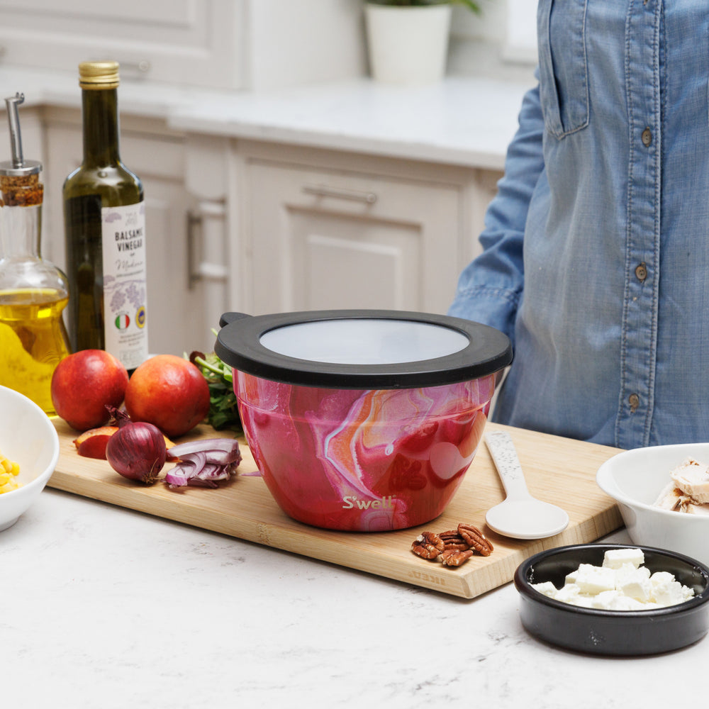 S'well Rose Agate Salad Bowl Kit, 1.9L