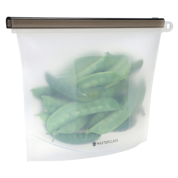 MasterClass 1.5-Litre Reusable Food Bag with Leakproof and Airtight Seal, BPA-Free Silicone image 3