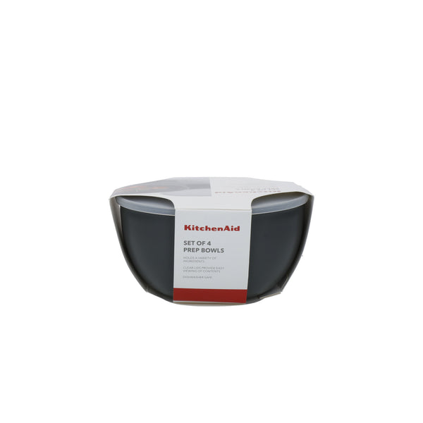 KitchenAid 4pc Meal Prep Bowls Set with Lids - Charcoal Grey image 4