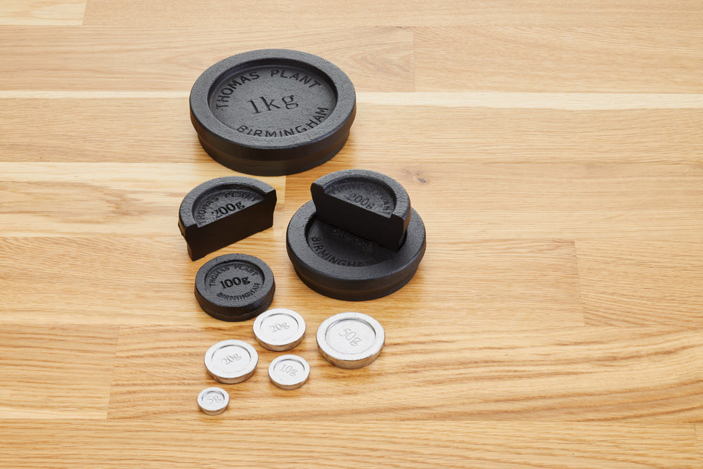 Living Nostalgia 10 Piece Traditional Cast Iron Metric Weight Set