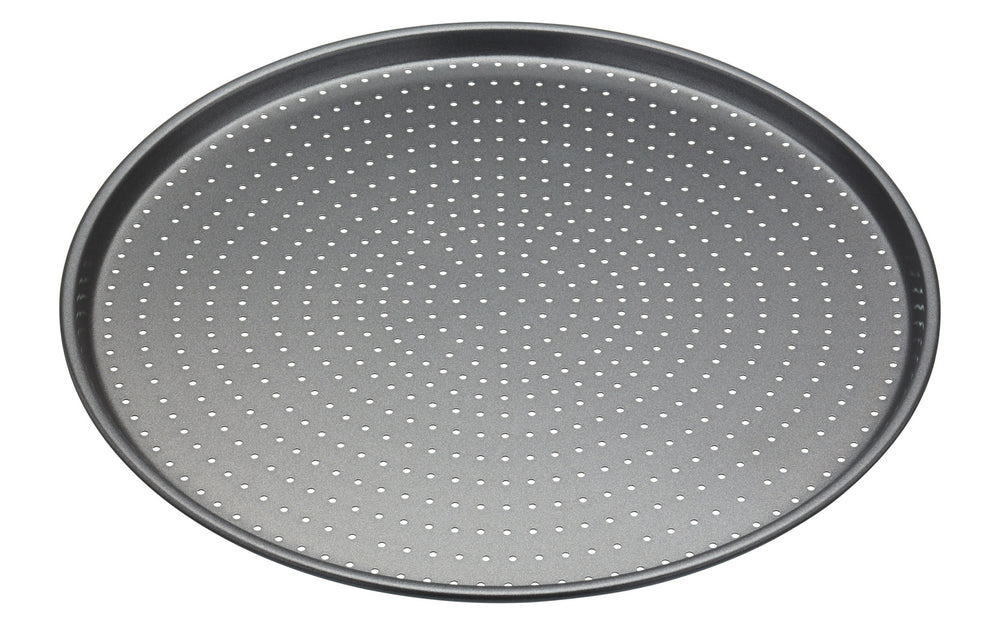 2pc Crusty Bake Non-Stick Baking Tray Set with 32cm Pizza Crisper and 39cm Baguette Tray