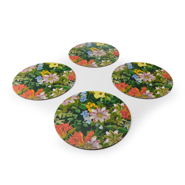 Creative Tops Tropical Floral Set Of 4 Round Placemats, 29 x 29CM image 3