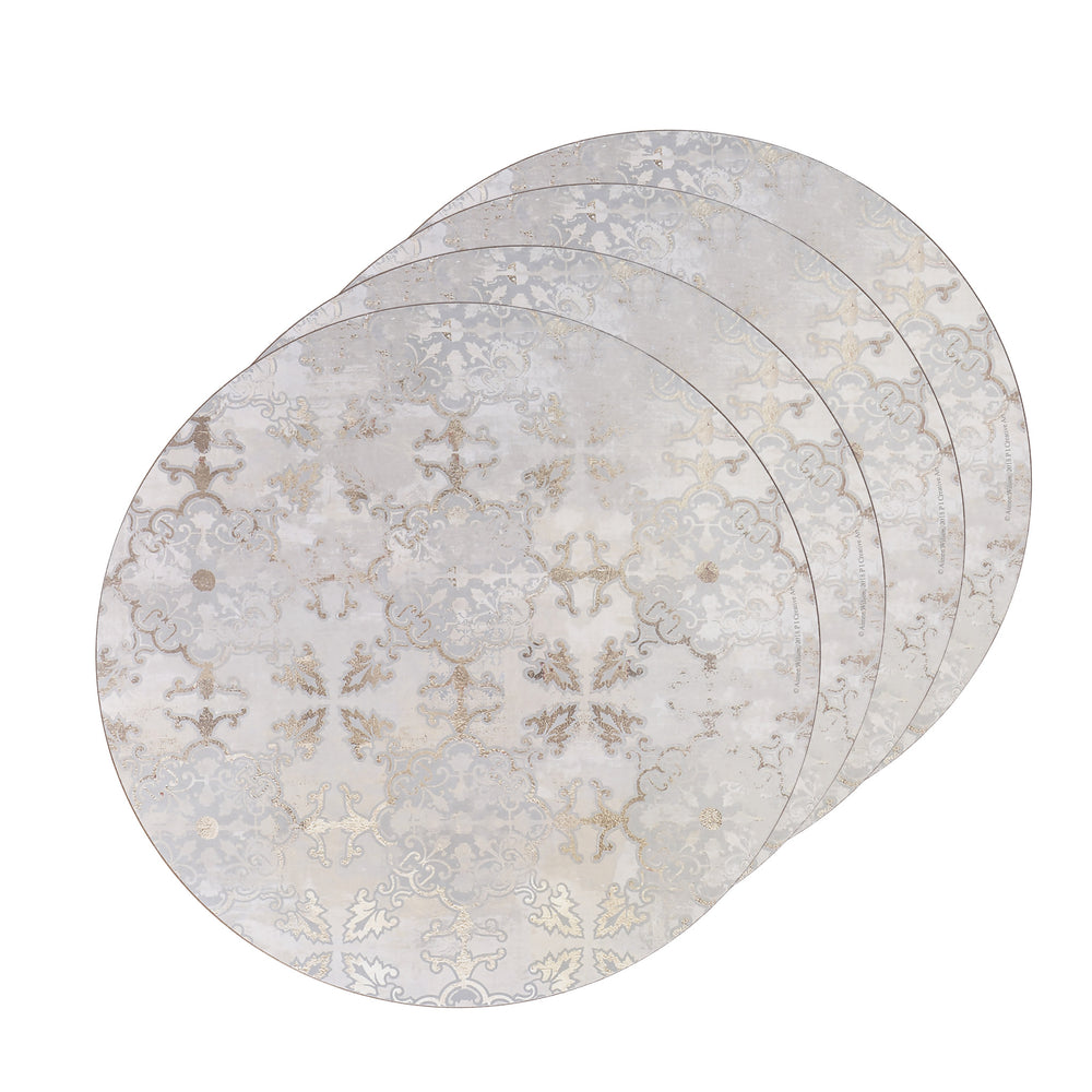 Creative Tops Gold Impressions Pack Of 4 Premium Round Placemats