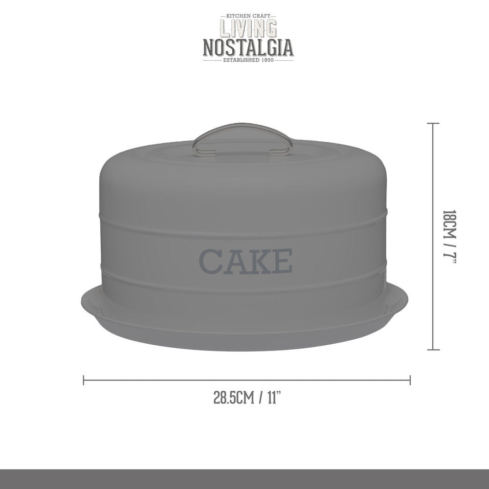 Living Nostalgia Antique Cream Domed Cake Tin