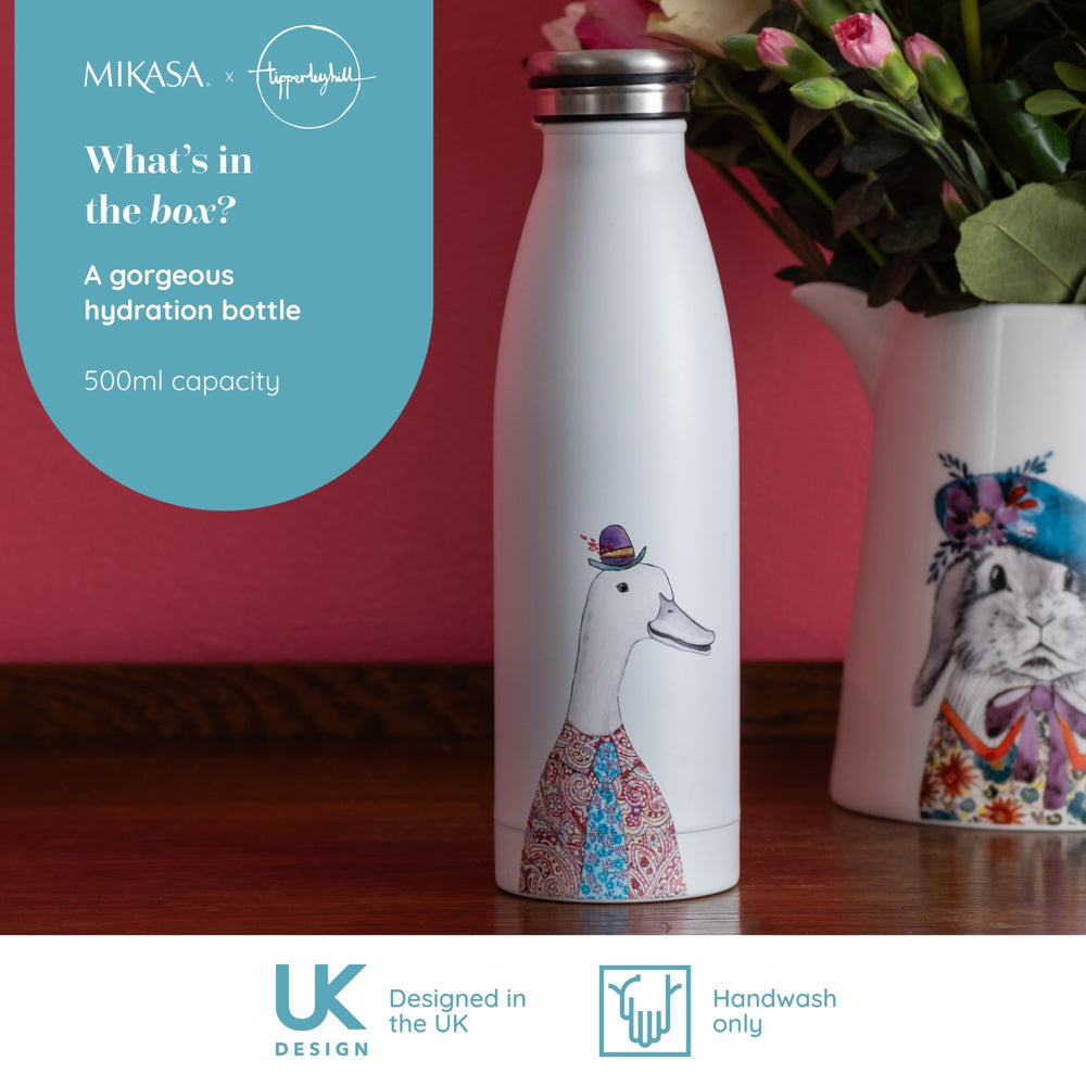 Mikasa Tipperleyhill Duck Stainless Steel Water Bottle, 500 ML