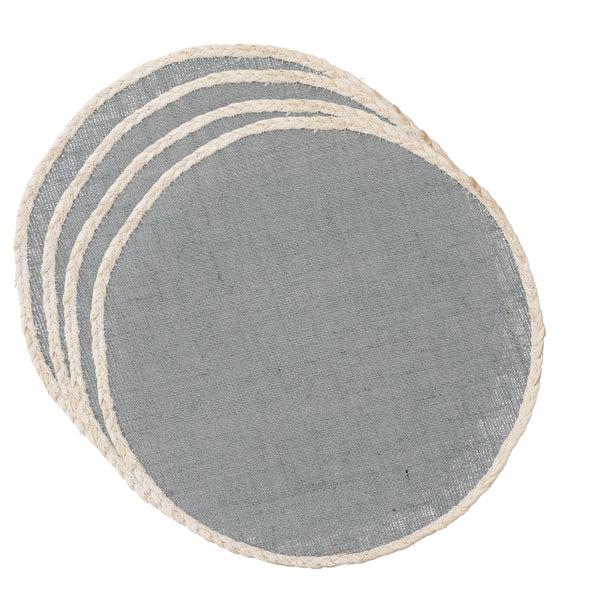 Creative Tops Round Jute Placemats, Set of 4, Grey, 34 cm image 10
