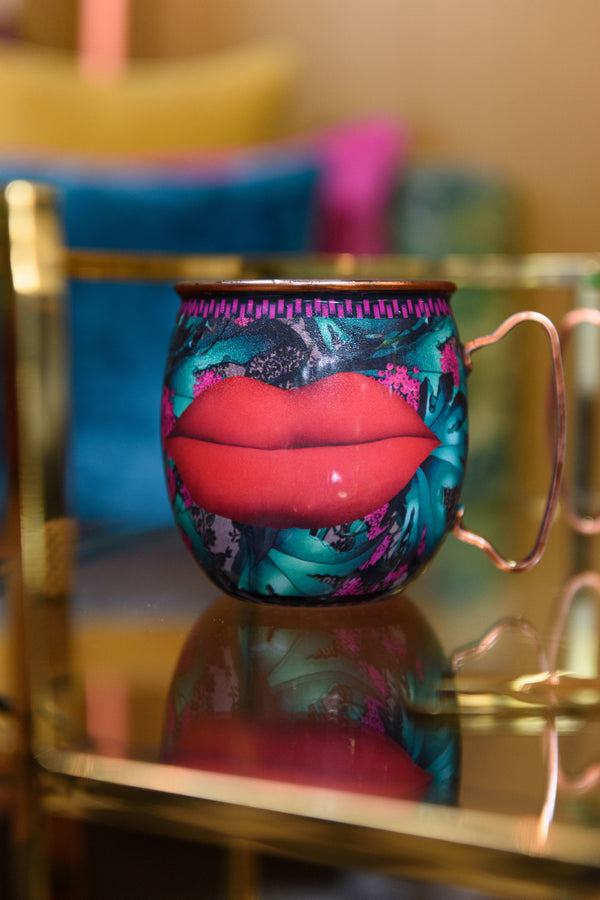 Mikasa x Sarah Arnett Stainless Steel Moscow Mule Mug with Lip Print, 450ml image 2