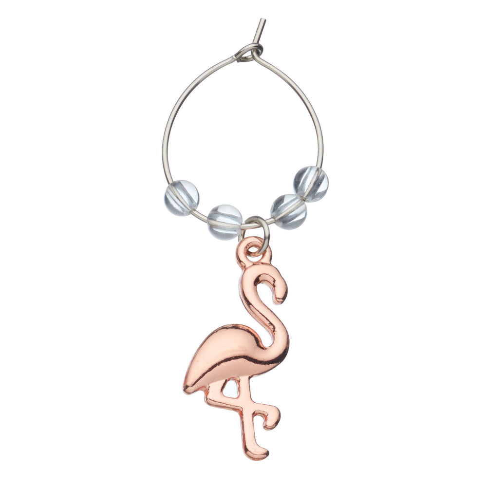 BarCraft Tropical Pineapple & Flamingo Wine Charms
