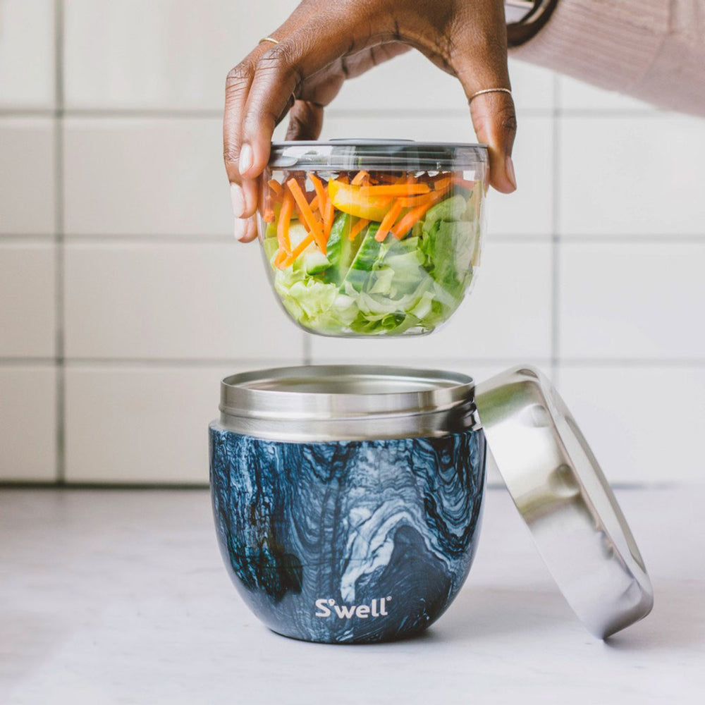 Azurite Marble S’well Eats 2-in-1 Food Bowl, 636ml