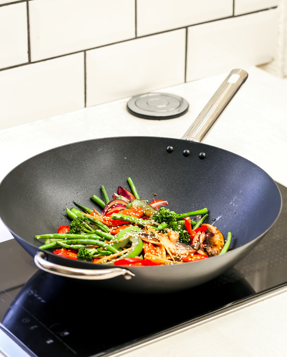 MasterClass Carbon Steel Wok, 35.5cm