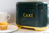 KitchenCraft Lovello Textured Hunter Green Cake Storage Tin
