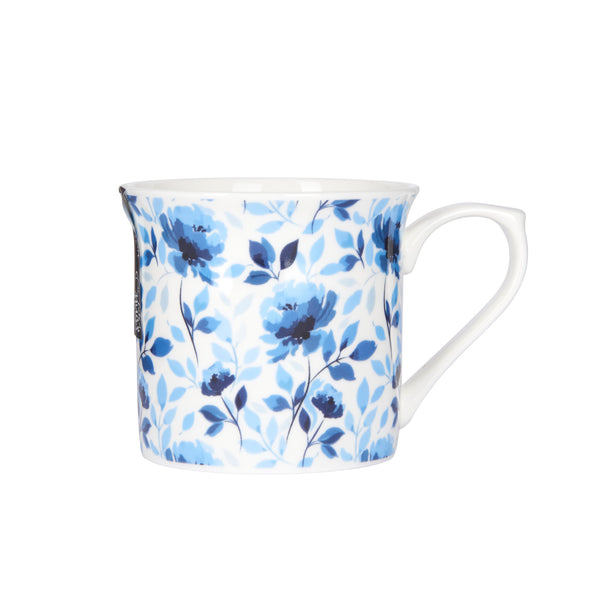 KitchenCraft Blue Rose Fluted Mug, 300ML image 3