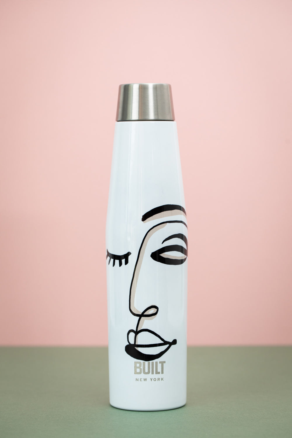 BUILT Apex 540ml Insulated Water Bottle, BPA-Free 18/8 Stainless Steel - 'Belle Vie'