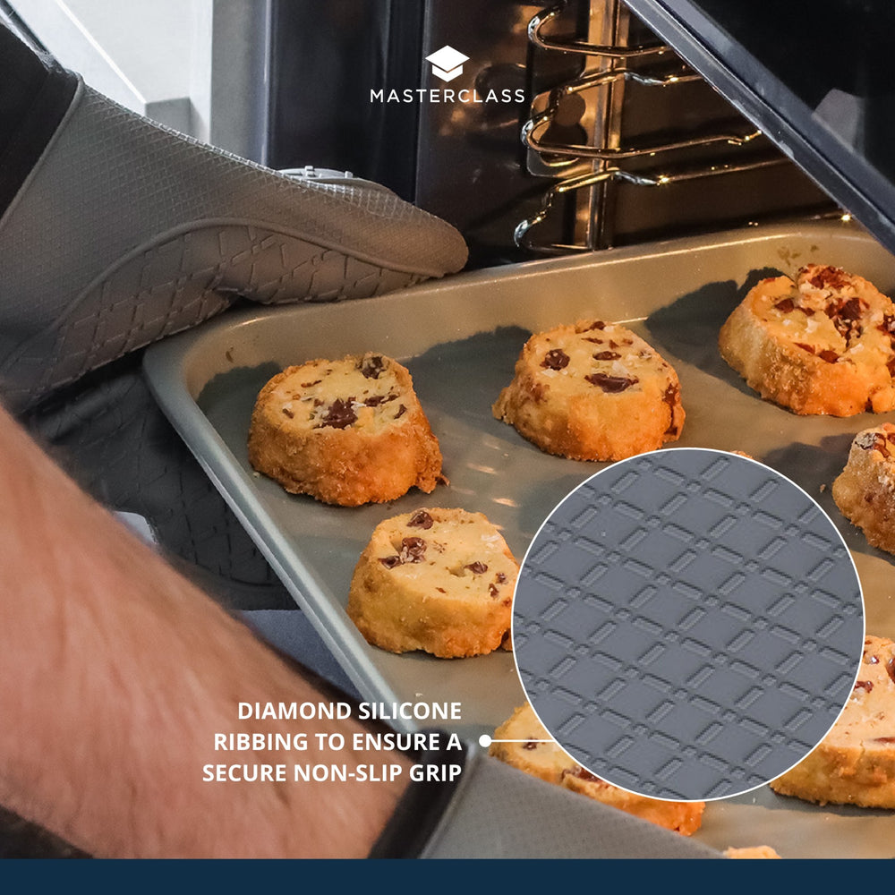 MasterClass Waterproof Silicone Double Oven Gloves with Thumbs