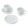 Mikasa Chalk Porcelain Cappuccino Cups and Saucers, Set of 2, 310ml, White image 3
