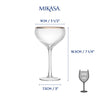 Mikasa Sorrento Ridged Crystal Coupe Glasses, Set of 4, 350ml image 6