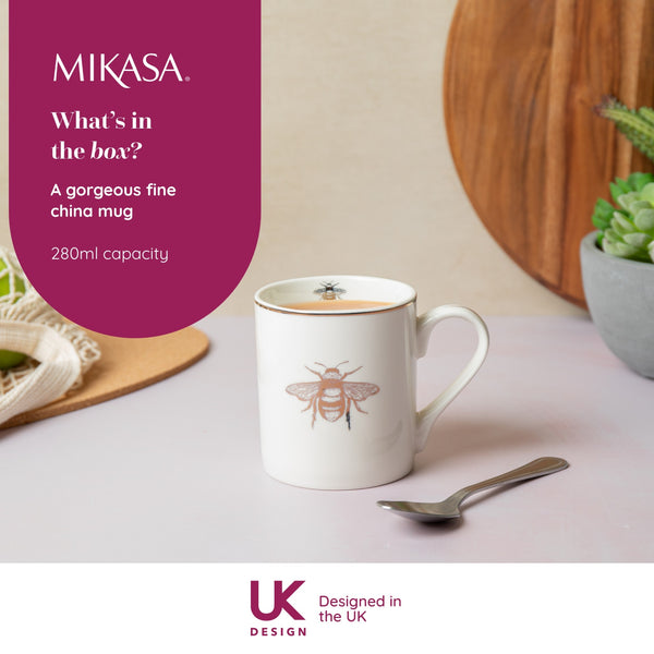 Mikasa Queen Bee Straight-Sided Porcelain Mug, 280ml image 8