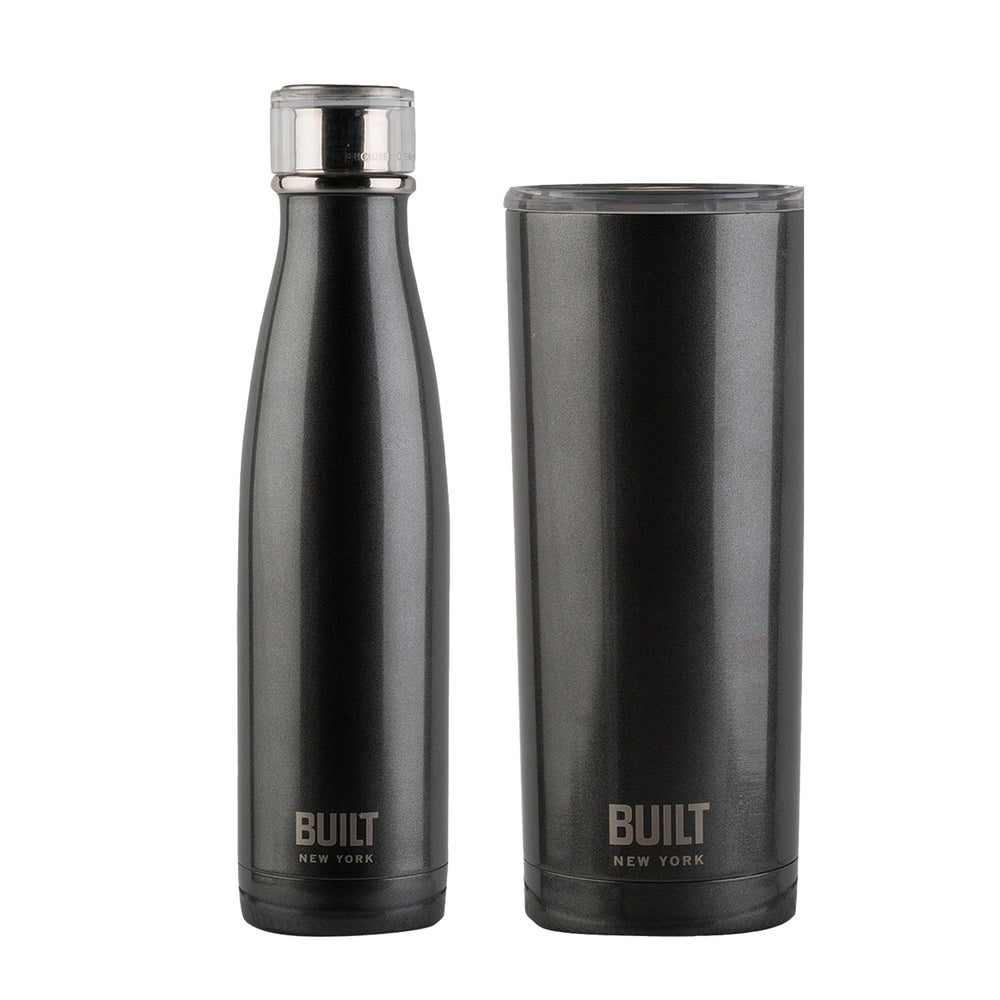 Built 590ml Double Walled Stainless Steel Travel Mug Charcoal