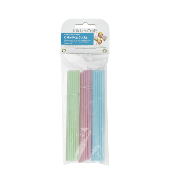 KitchenCraft Pack of 60 Plastic Pastel Coloured Cake Pop Sticks - 15cm image 4
