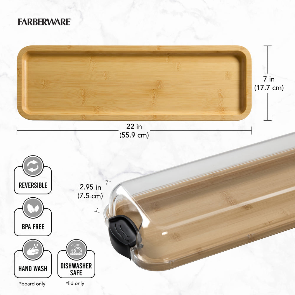 Farberware Build-a-Board Bamboo Platter, 17.5 x 56CM