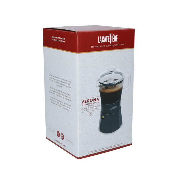 La Cafetière Verona Glass Espresso Maker - 6 Cup, Green image 12