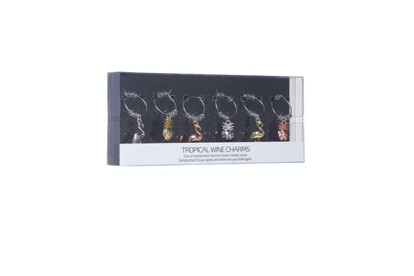 BarCraft Tropical Pineapple & Flamingo Wine Charms image 4